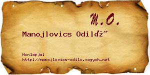 Manojlovics Odiló névjegykártya